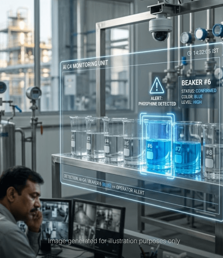Replacing the Human Eye - Automated Detection of Phosphine Gas Release Through Liquid Color Change