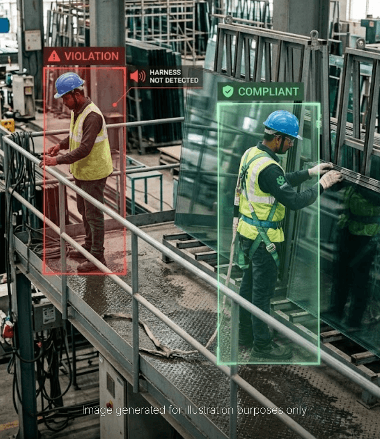 Real-Time Harness Compliance Monitoring Eliminated Undetected Violations at Height Work Zones