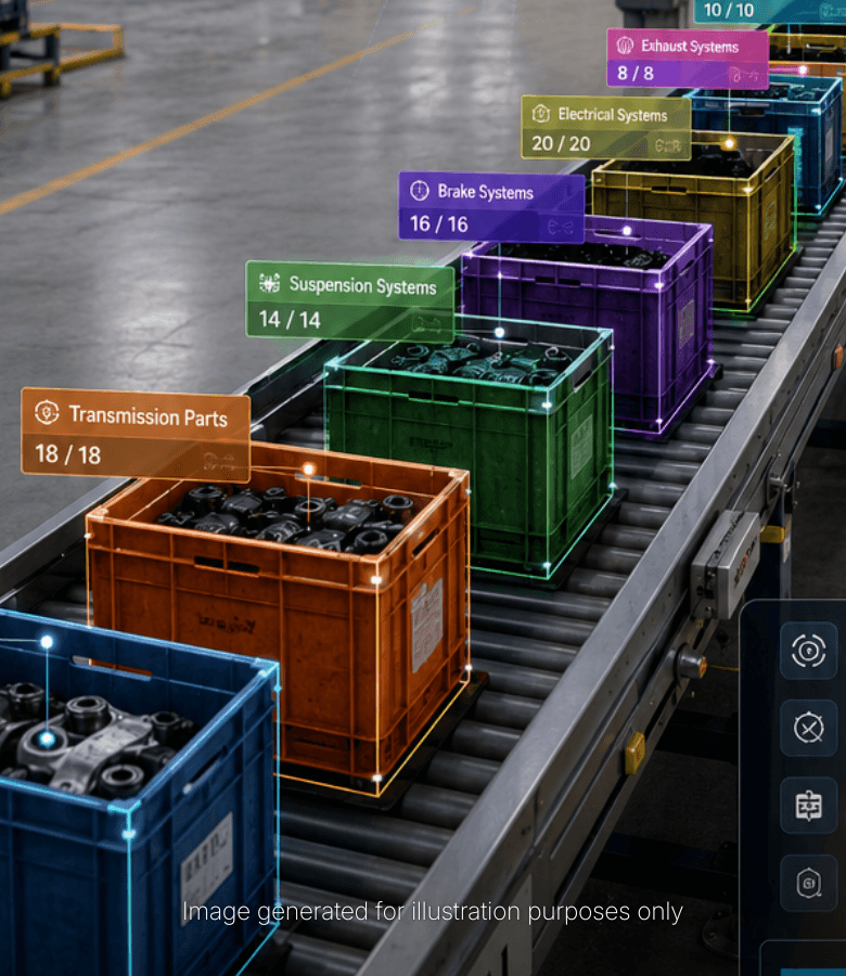 Real-Time Category-Wise Outbound Crate Counting with SAP ERP Integration at Automobile Manufacturing Facility